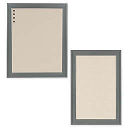 Kate and Laurel Bosc Framed Fabric Pinboard in Grey