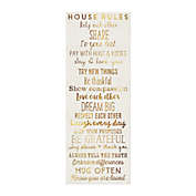 House Rules 12-Inch x 32-Inch Wall Art