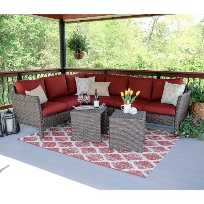 Leisure Made Canton 6Piece Sectional Patio Furniture Set Bed Bath