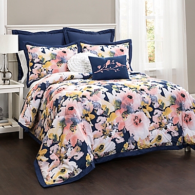 Lush Décor Watercolor Floral Comforter Set. View a larger version of this product image.