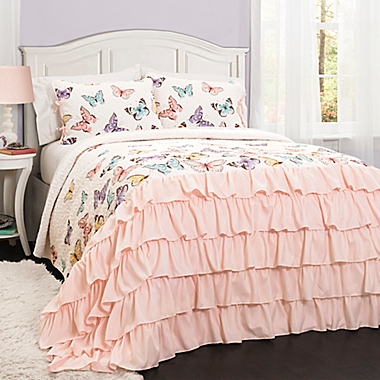 Lush Décor Flutter Butterfly Quilt Set. View a larger version of this product image.