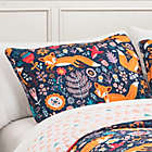 Alternate image 1 for Lush Décor Pixie Fox 3-Piece Reversible Twin Quilt Set in Navy