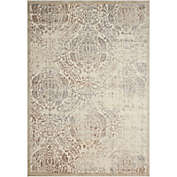 Nourison Graphic Illusions 5&#39;3&quot; x 7&#39;5&quot; Machine Woven Area Rug in Ivory