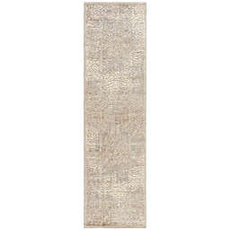 Nourison Graphic Illusions 2'3" x 8' Machine Woven Runner in Ivory