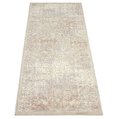 Nourison Graphic Illusions 2&#39;3&quot; x 8&#39; Machine Woven Runner in Ivory. View a larger version of this product image.