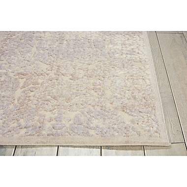 Nourison Graphic Illusions 2&#39;3&quot; x 8&#39; Machine Woven Runner in Ivory. View a larger version of this product image.