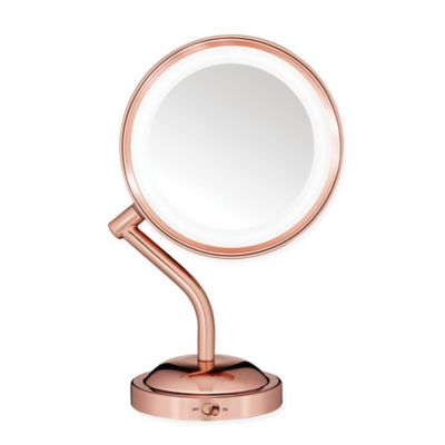 gold lighted vanity mirror