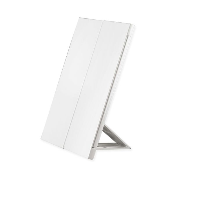 Conair Trifold 1x Lighted Vanity Mirror In White Bed Bath Beyond