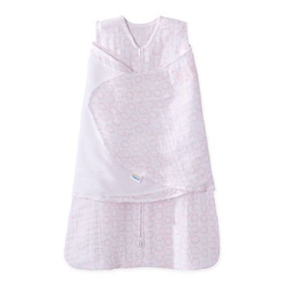 HALO&reg; SleepSack&reg; Circles Muslin Cotton Swaddle in Pink