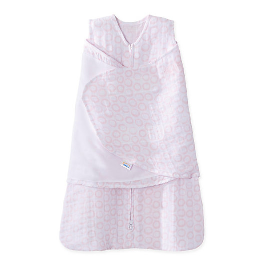 Alternate image 1 for HALO® SleepSack® Circles Muslin Cotton Swaddle in Pink