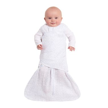 HALO&reg; SleepSack&reg; Small Circles Muslin Cotton Swaddle in Grey. View a larger version of this product image.