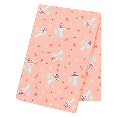 Trend Lab&reg; Fox and Flowers Flannel Swaddle Blanket. View a larger version of this product image.