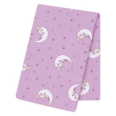 Trend Lab&reg; Unicorn Moon Flannel Swaddle Blanket in Purple. View a larger version of this product image.