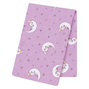 Trend Lab&reg; Unicorn Moon Flannel Swaddle Blanket in Purple