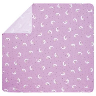 Trend Lab&reg; Unicorn Moon Flannel Swaddle Blanket in Purple. View a larger version of this product image.
