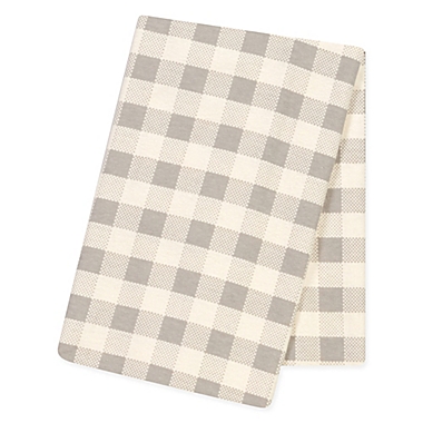 Trend Lab&reg; Buffalo Check Flannel Swaddle Blanket in Grey. View a larger version of this product image.