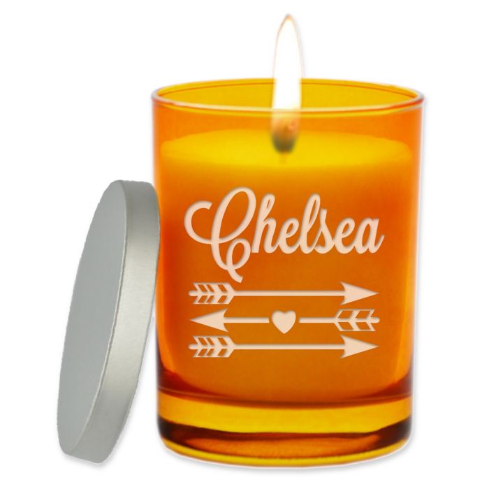 Carved Solutions Gem Collection Unscented Arrows Soy Wax Glass Jar