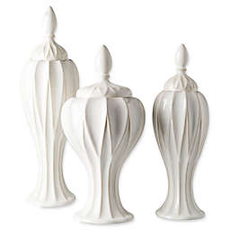 Surya Answorth Decorative Jars in Ivory (Set of 3)