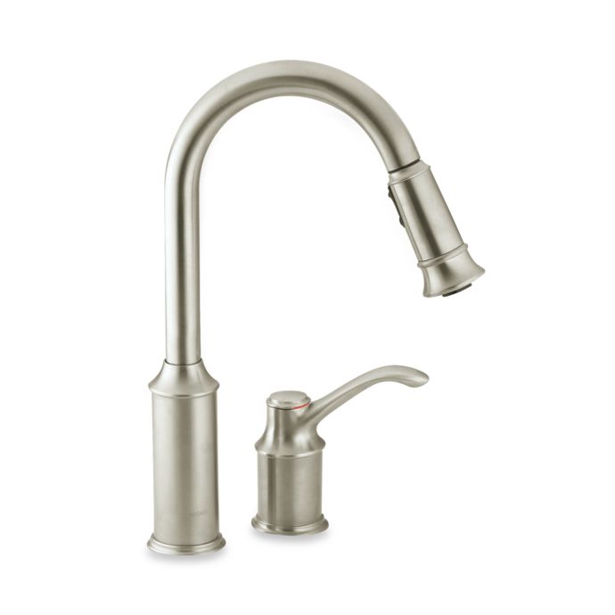Moen Aberdeen Pull Out One Handle Kitchen Faucet Bed Bath Beyond