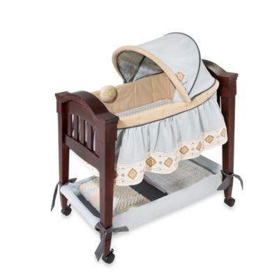 bassinet with wood frame