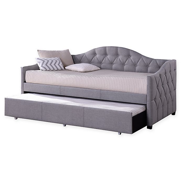 Hillsdale Furniture Jamie Daybed with Trundle in Grey | Bed Bath and ...