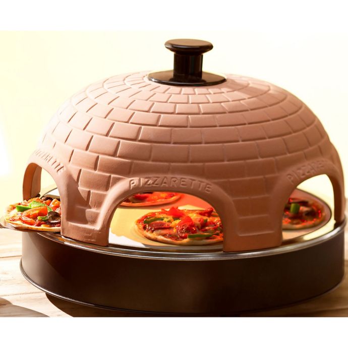 Pizzarette Classic 6Person Mini Pizza Oven with Cooking Stone Bed