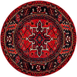 Safavieh Vintage Hamadan 5-Foot 3-Inch x 5-Foot 3-Inch Nala Round Rug in Red
