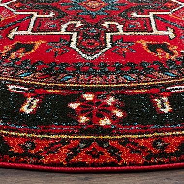 Safavieh Vintage Hamadan 5-Foot 3-Inch x 5-Foot 3-Inch Nala Round Rug in Red. View a larger version of this product image.