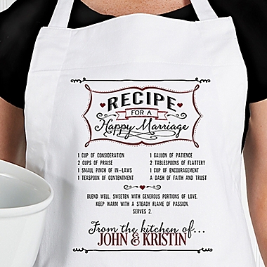 "Recipe For A Happy Marriage" Apron. View a larger version of this product image.