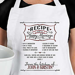 "Recipe For A Happy Marriage" Apron