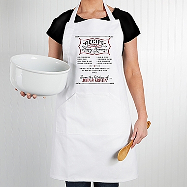"Recipe For A Happy Marriage" Apron. View a larger version of this product image.
