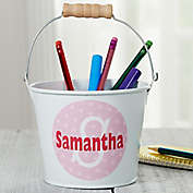 Just Me Personalized Mini Metal Bucket in White