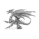 Alternate image 2 for Fascinations ICONX 3D Metal Silver Dragon Model Kit