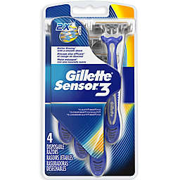 Gillette Sensor3 Sensitive 4-Count Men's Disposable Razors