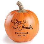 Alternate image 0 for "Give Thanks" Small Resin Pumpkin