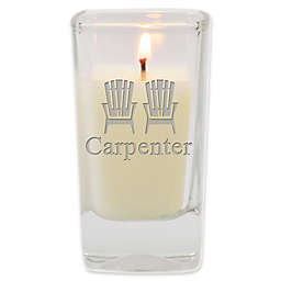 Carved Solutions Adirondack Chairs Unscented Soy Wax Glass Votive Candle