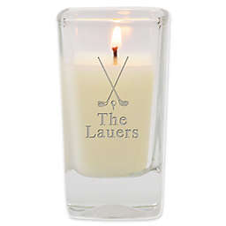 Carved Solutions Golf Unscented Soy Wax Glass Votive Candle