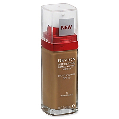 Revlon&reg; Age Defying 1 fl. oz. Firming+ Lifting Makeup in 45 Warm Beige. View a larger version of this product image.
