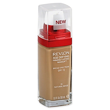 Revlon&reg; Age Defying 1 fl. oz. Firming+ Lifting Makeup in 35 Natural Beige. View a larger version of this product image.