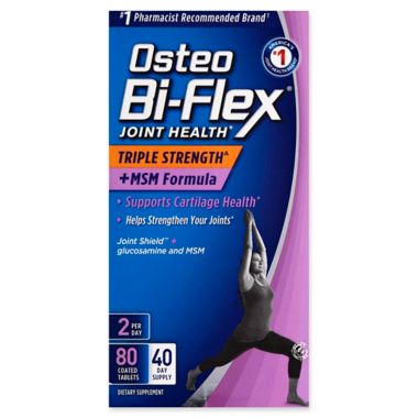 Osteo Bi-Flex&reg; 80-Count Triple Strength Joint Health + MSM Coated Tablets. View a larger version of this product image.
