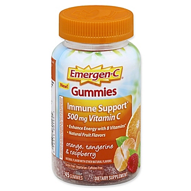 Emergen-C&reg; 45-Count Immune Support Gummies in Orange, Tangerine & Raspberry. View a larger version of this product image.