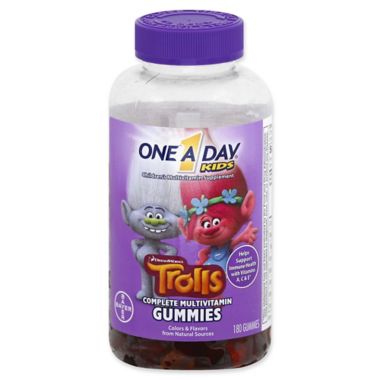 One A Day&reg; Kids 180-Count Complete Multivitamin Trolls Gummies. View a larger version of this product image.