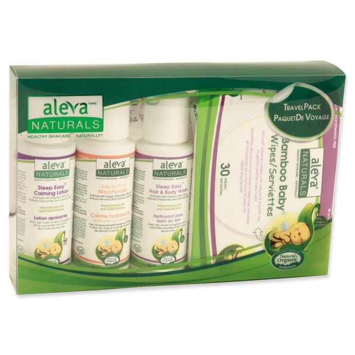 Aleva® Naturals 5Piece Newborn Travel Pack Bed Bath and