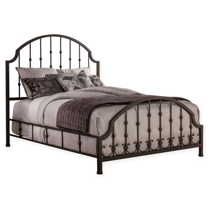 Hillsdale Westgate Metal Headboard With Rails In Rustic Black Bed Bath Beyond