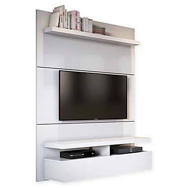 Manhattan Comfort City Theater Panel 1.2 Entertainment Center in White Gloss. View a larger version of this product image.