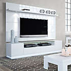 Alternate image 2 for Manhattan Comfort Vanderbilt TV Stand and Cabrini 2.2 Floating Wall Panel in White Gloss