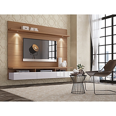 Manhattan Comfort Cabrini 2.2 Entertainment Center in Maple Cream/White. View a larger version of this product image.
