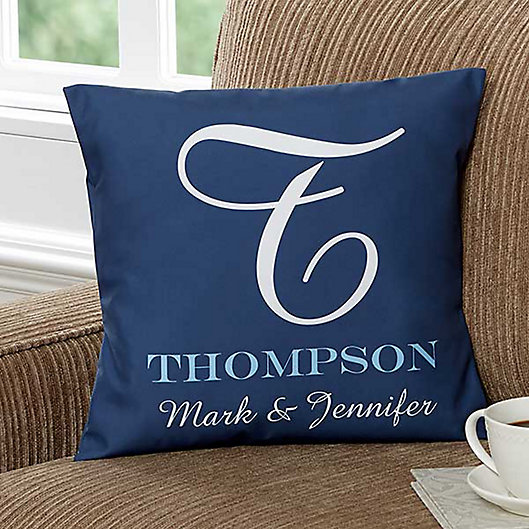 Alternate image 1 for Our Monogram 18-Inch Square Throw Pillow
