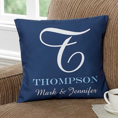 Our Monogram Throw Pillow. View a larger version of this product image.
