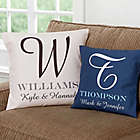 Alternate image 1 for Our Monogram 14-Inch Square Throw Pillow